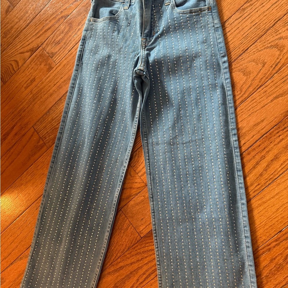 Abercrombie Kids High Rise Wide Leg Jeans - Blue